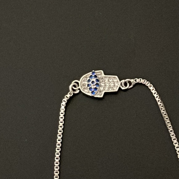 CRYSTAL EVIL EYE SLIDER BRACELET - Picture 3 of 10